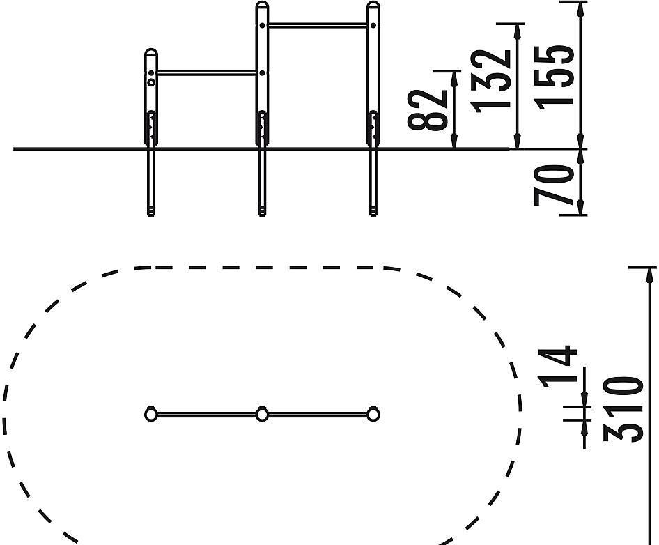 Unique TwoLevel Horizontal Bars eibe Play Ltd ESI External Works