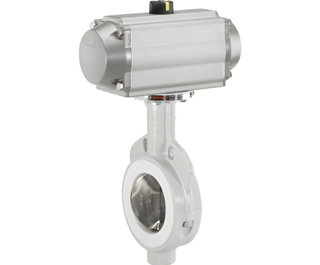 GEMÜ 491 PFA lined butterfly valve, pneumatic actuator GEMÜ Valves