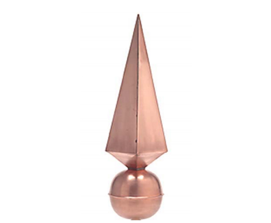 Polished Copper Good Directions 739 Fleur-De-Lis Finial 