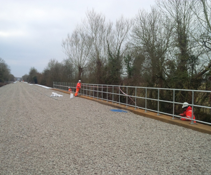 Guardrail provides safety along railway route Kee Systems ESI