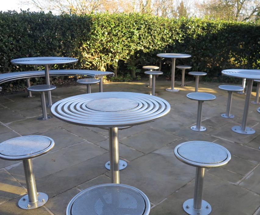 Bespoke street furniture at University of Nottingham Benchmark Design ESI External Works