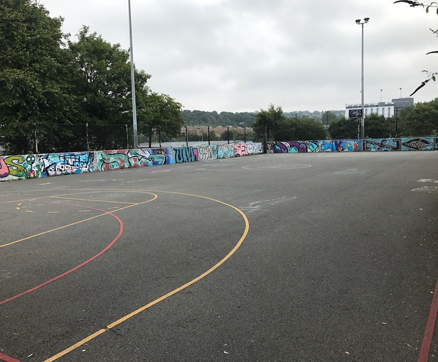 Basketball court renovation Duchess Road, Sheffield Lightmain ESI