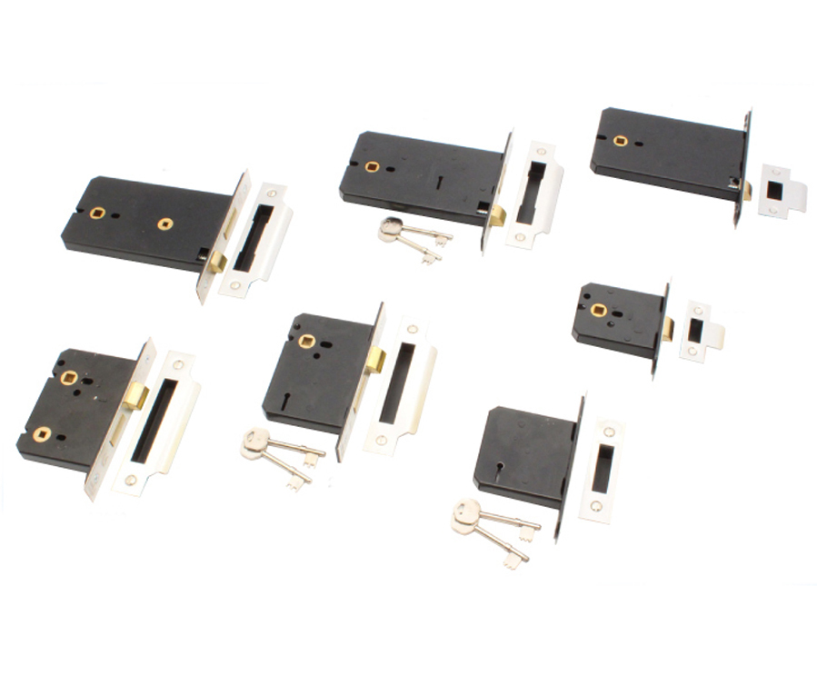 Classic Range locks and latches mortice and rim Silver Kite ESI