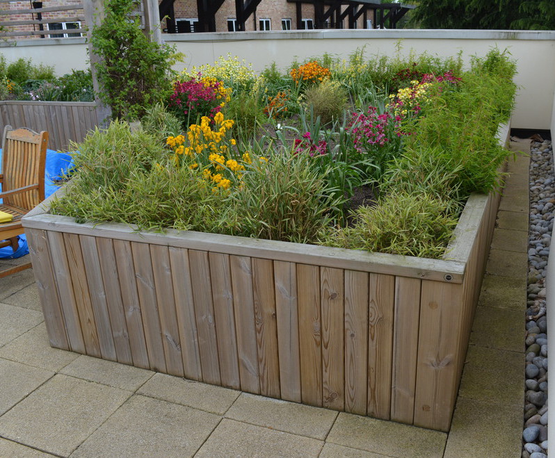 Planters for green roof gardens Street Design ESI External Works