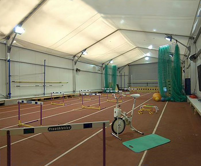 Beta modular, relocatable sports halls Useful Structures ESI
