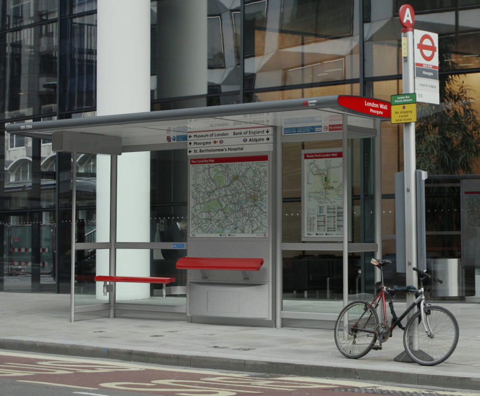 London Buses bus stop information system Trueform ESI External Works