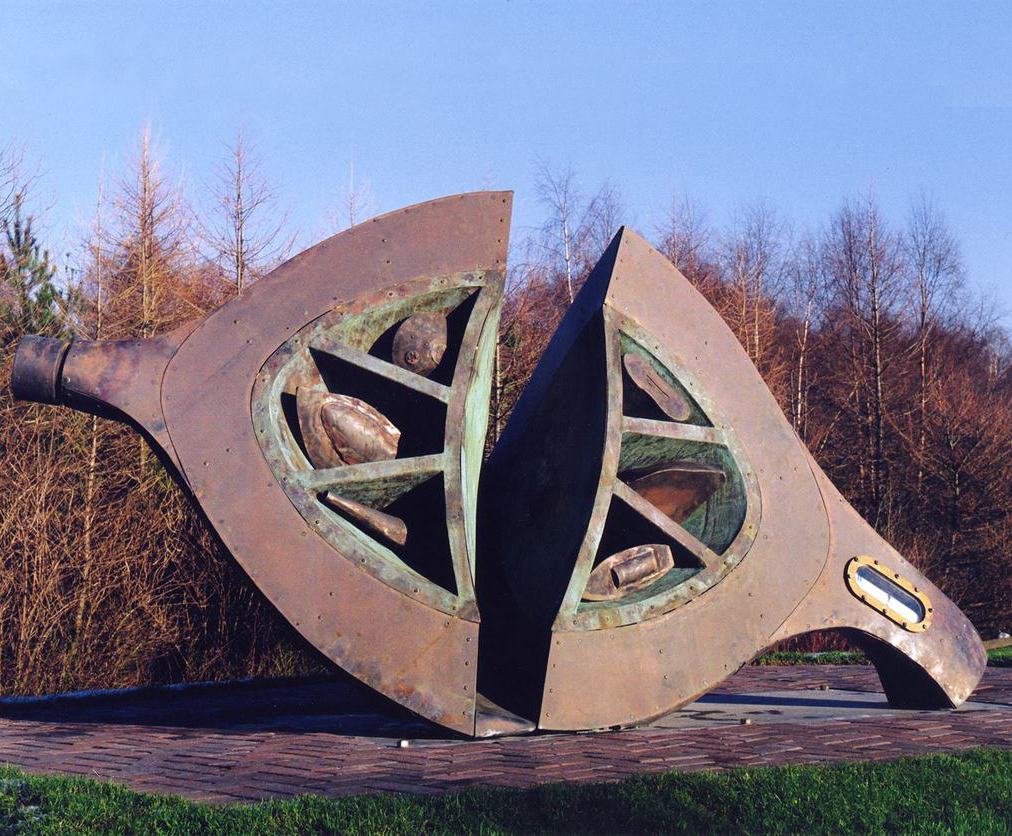 Time Vessel Copper Seed Pod Sculpture Joseph Ingleby Sculptor Esi External Works