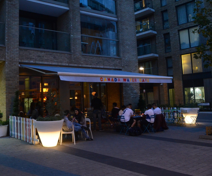 Light Up Planters at Canada Water Cafe! | Pot Company | ESI External Works