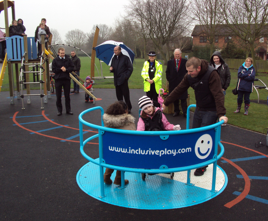 Wheelspin Inclusive Play Roundabout Jupiter Play ESI External Works