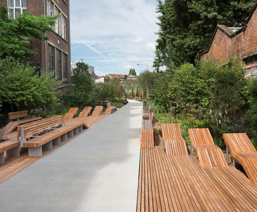 Large format paving and seating for Park of the Senne | URBASTYLE ...