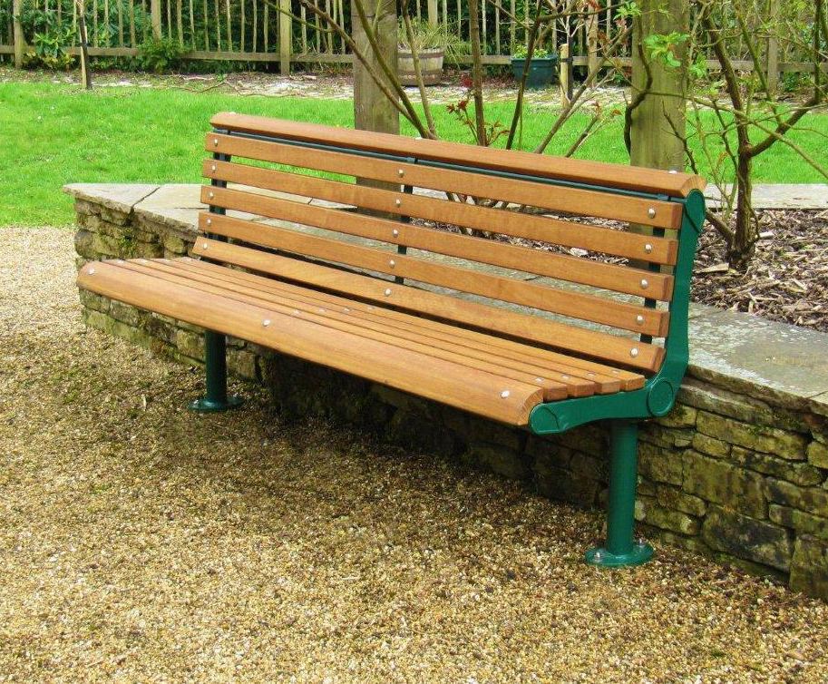 Lander Timber Slatted Seat Goose Foot Street Furniture Esi Lander Timber Slatted Seat