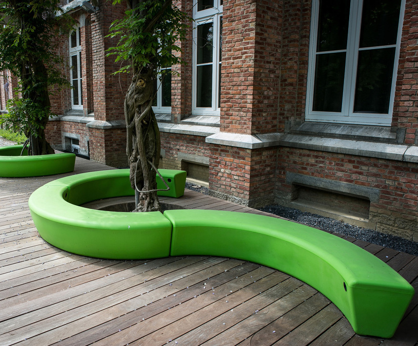 Loop Arc polyethylene curved outdoor seating Artform Urban Furniture