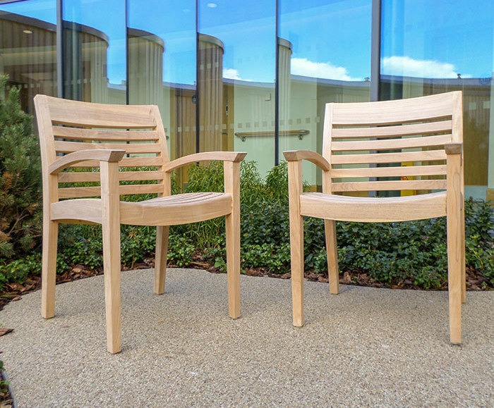 Outdoor timber furniture for cancer treatment centre Artform Urban