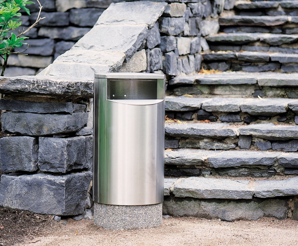 City 60 Outdoor Litter Bin By FinBin All Urban ESI External Works