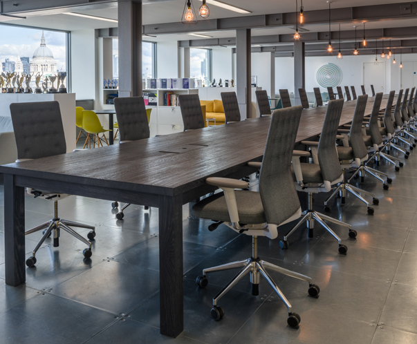 Bespoke sharing tables for Thames work spaces