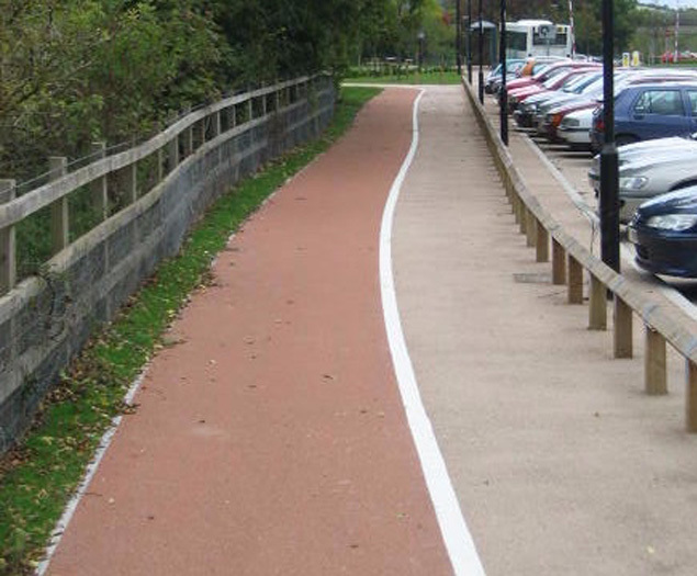 NatraTex coloured surfacing for cycleways NatraTex ESI External Works