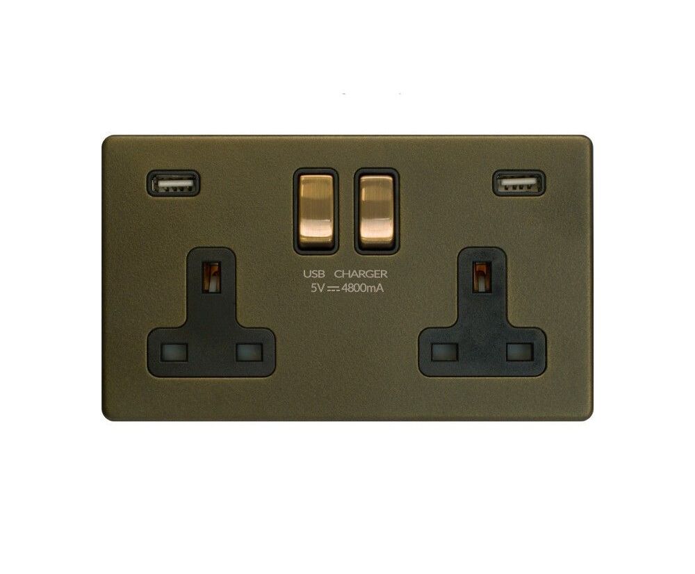 Eton Collection of bronze switches and sockets Soho Lighting Company ESI Interior Design