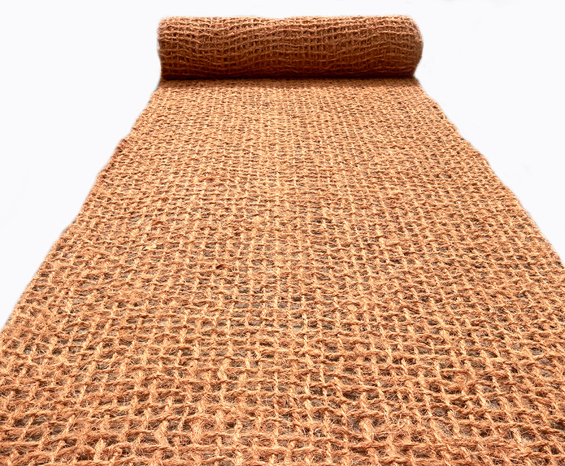 Coir netting for slope and embankment erosion control Coir Products