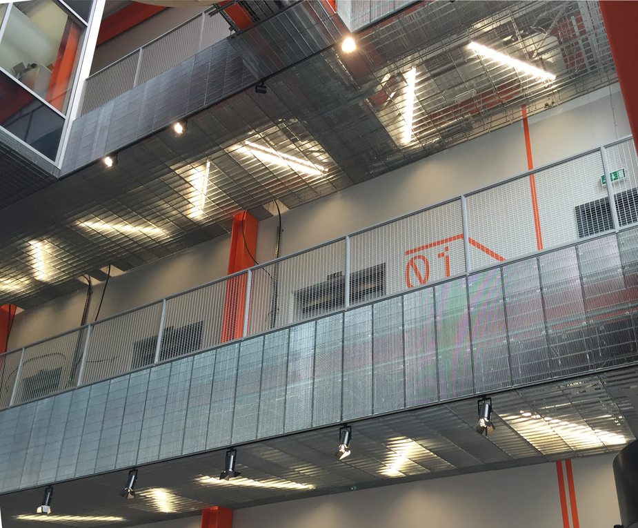 Architectural steel grating Here East, London Lang+Fulton ESI