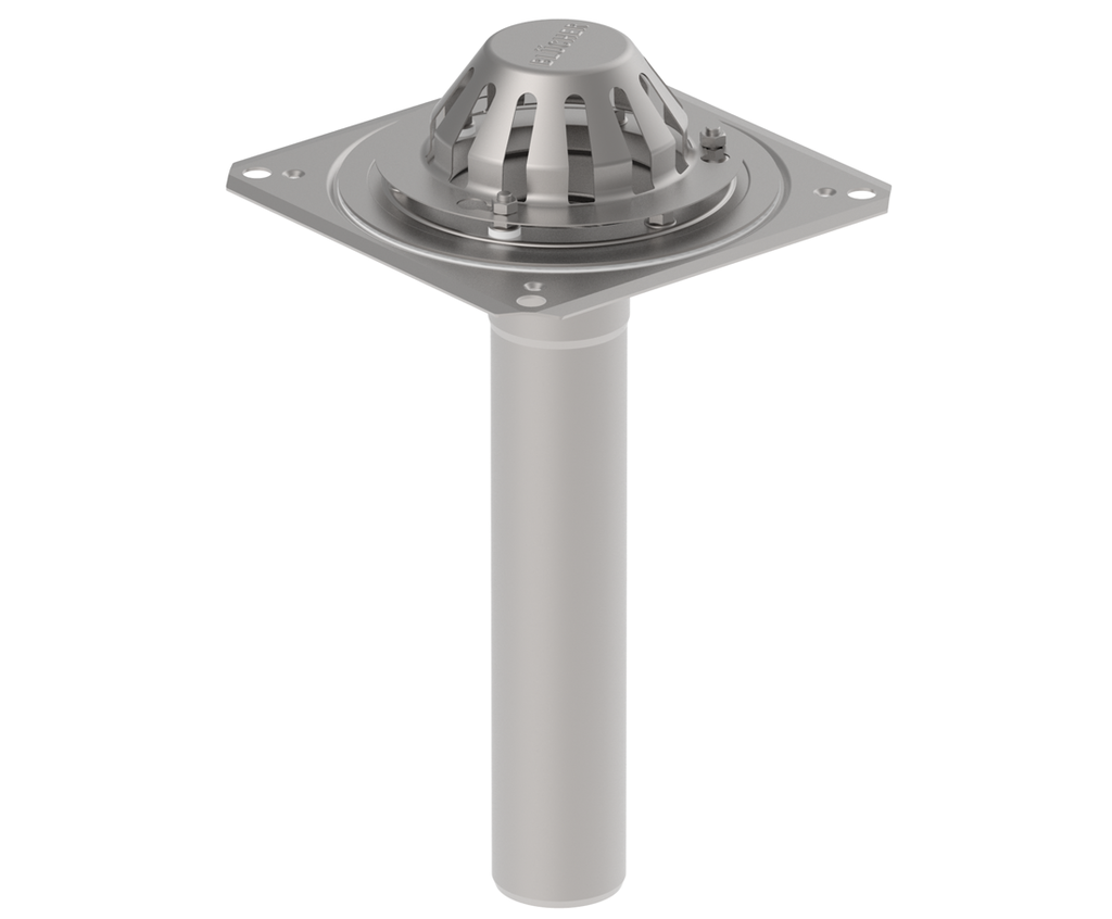 75mm gravity roof drain outlet for single ply membranes BLUCHER UK