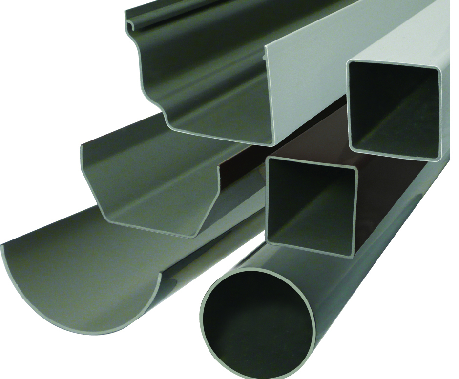 Black Grey Brown 112mm Half Round Guttering Pipe Various Lengths Pipe White 