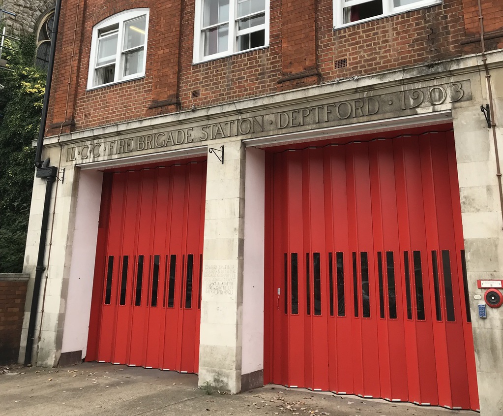 Folding appliance bay doors - Deptford Fire Station | Bolton Gate