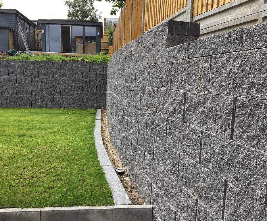 Keystone retaining wall system Anderton ESI External Works