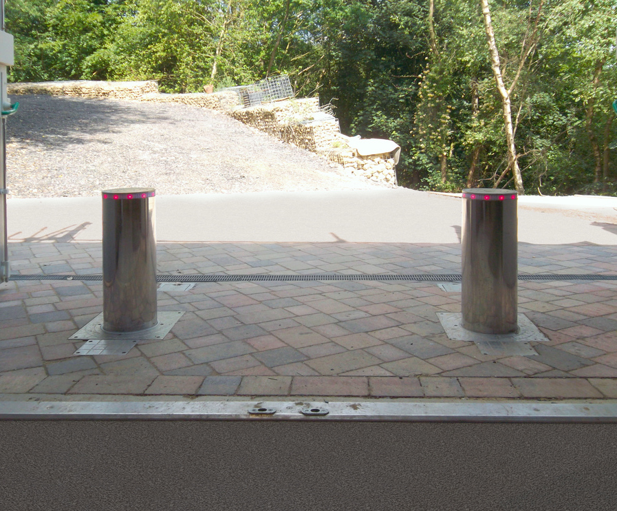 Hydraulic Rising Bollards | Frontier Pitts | ESI External Works