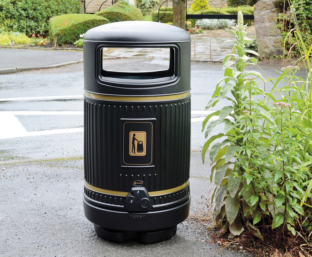 Topsy Royale™ outdoor litter bin Glasdon UK ESI External Works