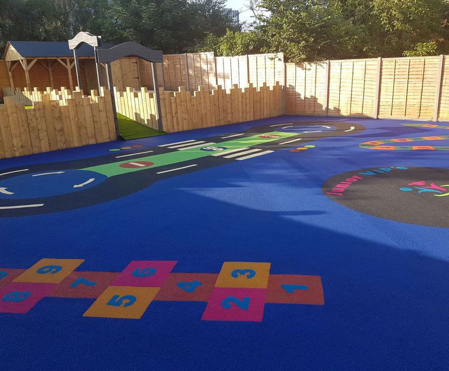 Wet Pour Rubber Flooring Transforms Nursery Garden Ssp