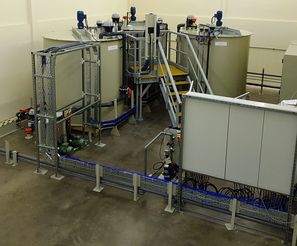 Wastewater treatment plant to treat laboratory liquids