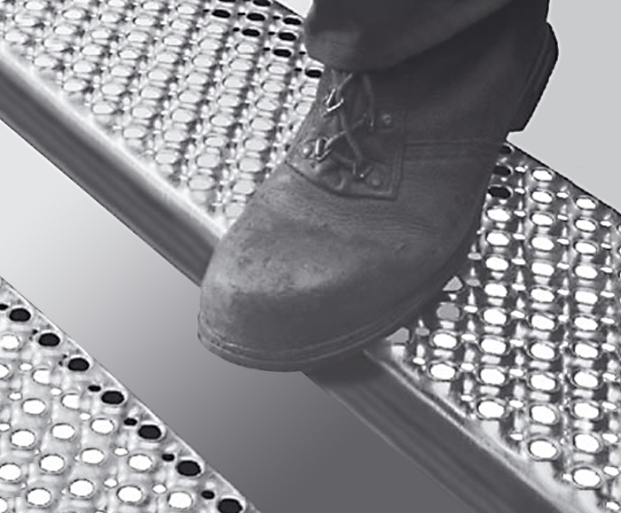 Type O2 Achil perforated stair treads Elefant Gratings ESI Building Design