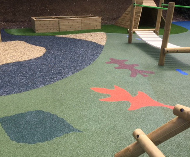Rubber mulch safety surfacing for play areas DCM Surfaces ESI External Works