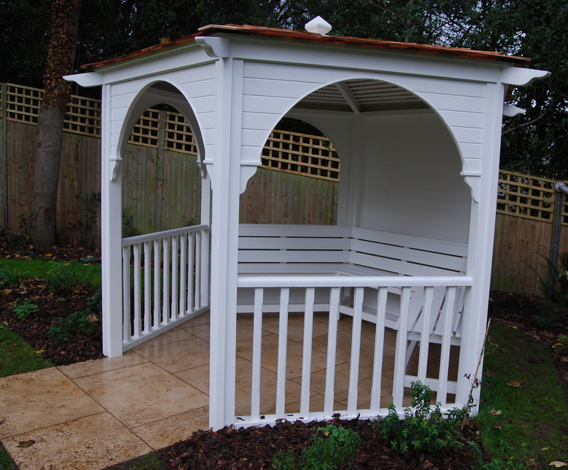 Bespoke timber gazebo for private client in London Branson Leisure ESI External Works