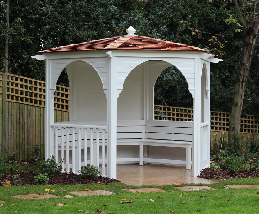 Bespoke timber gazebo for private client in London Branson Leisure ESI External Works