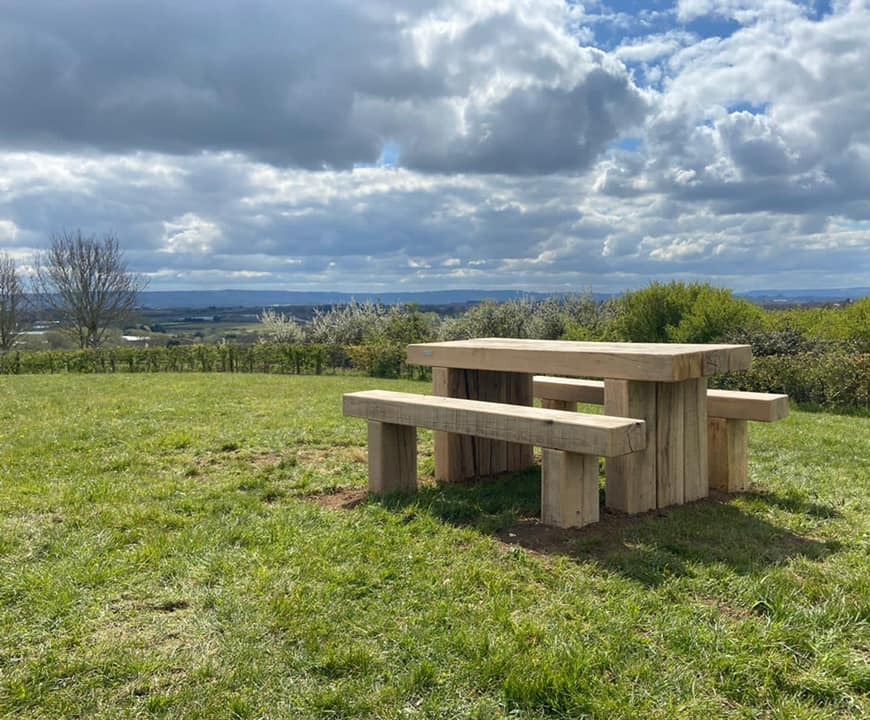 Cranham Green Oak Picnic Table And Bench Suite Branson Leisure Esi External Works