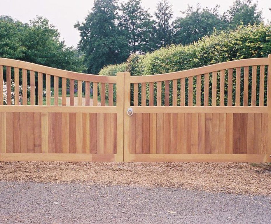 Timber driveway gates AVS Fencing ESI External Works