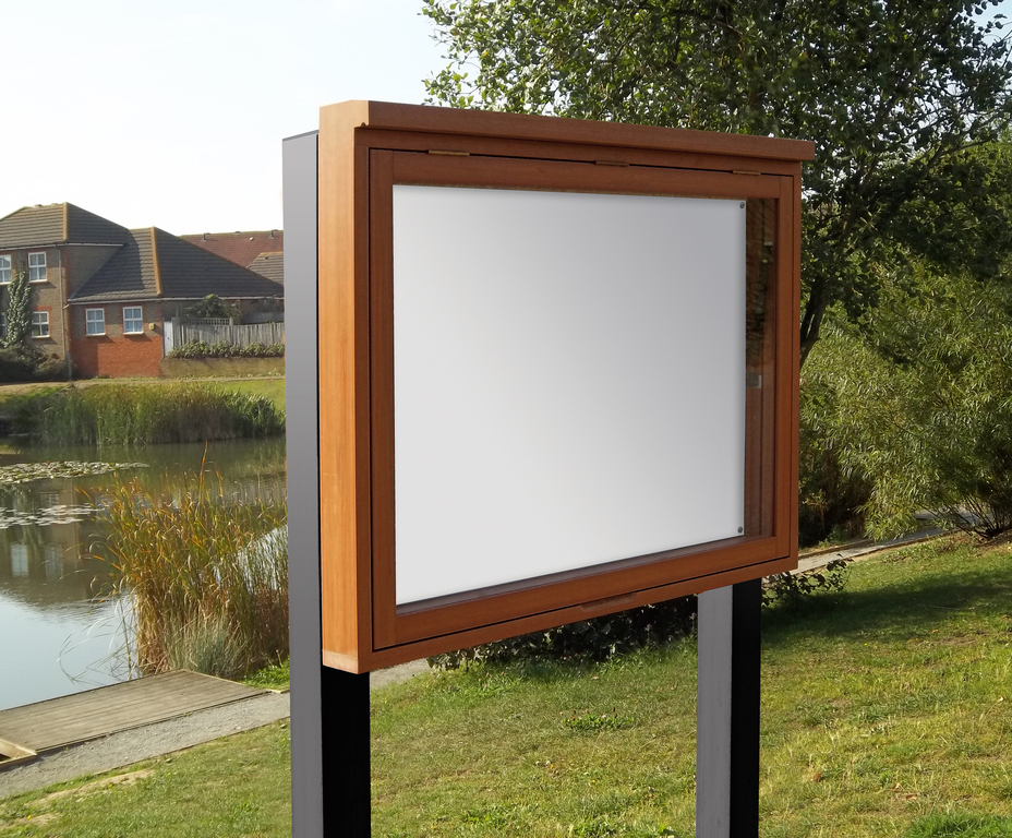 External manmade timber noticeboards Fitzpatrick Woolmer Design & Publishing ESI External Works