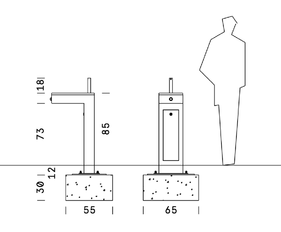 Caudal drinking fountain by Santa & Cole Urbidermis | All Urban | ESI ...