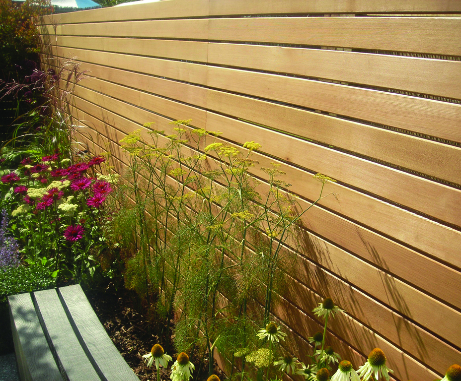 Western Red cedar slatted screens Silva Timber ESI External Works