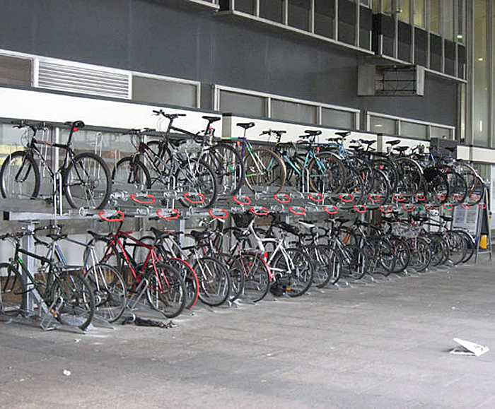 two tier bike storage