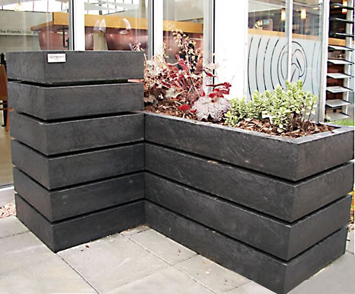 Agora recycled plastic planter GoPlastic ESI External Works