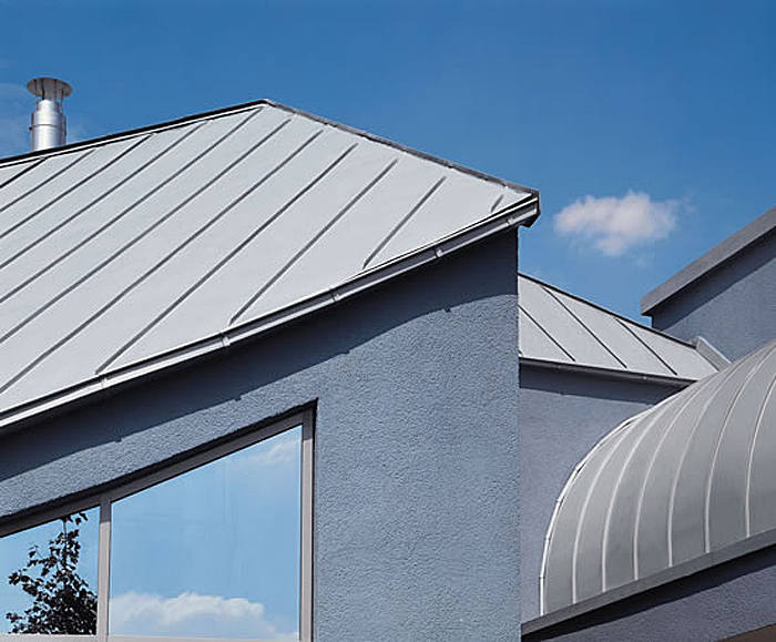 Double Lock Standing Seam Zinc Roofing Rheinzink Esi Building Design