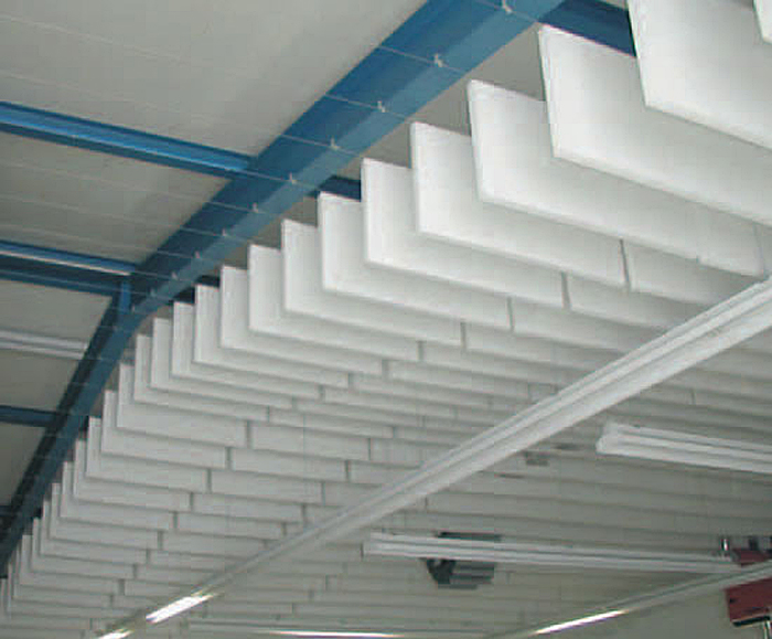 Bafflesorba™ suspended noise absorbers Soundsorba® ESI Building Design