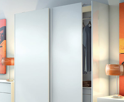 Ultra sliding door system for wardrobes