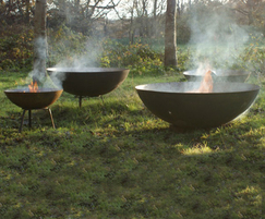 Carbon steel dish burners (fire pits)
