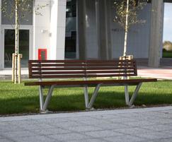 s31 stainless steel and timber seat