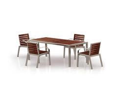 s59.2 mild/stainless steel and hardwood picnic set
