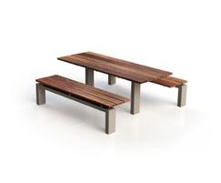 s96w galvanised steel and timber picnic set