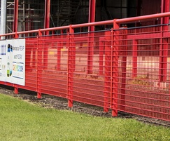 Football spectator railing
